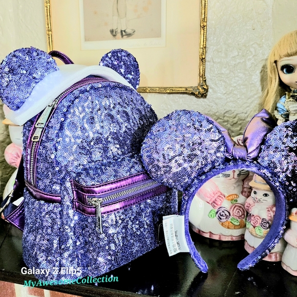 Purple Sequins Loungefly Disney Parks RARE